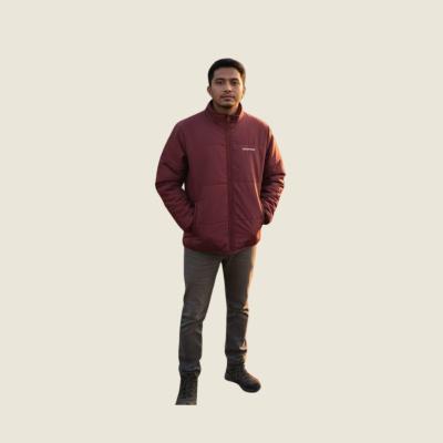 MOUNTFACE Men's Lightweight Quilted Puffer Jacket - Deep Maroon
